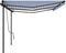 vidaXL - Luifel - automatisch - met - LED - en - windsensor - 6x3 - m - blauw - en - wit