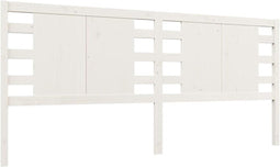 vidaXL - Hoofdbord - 146x4x100 - cm - massief - grenenhout - wit