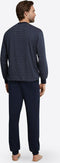 Schiesser Heren Pyjama - Lange broek - 100% Katoen - Donkerblauw