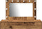 vidaXL - Wandkaptafel - met - LED - Verlichting - in - Oud - Hout