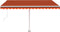 vidaXL - Luifel - vrijstaand - automatisch - 450x350 - cm - oranje - en - bruin