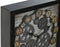 Muurklok Home ESPRIT Geel Wit Zwart Grijs Metaal Kristal Vintage 27,5 x 6,5 x 40,5 cm (2 Stuks)