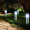 LED Lovers - Solar LED tuinverlichting met grondspiezen - Set van 4 - Padverlichting met lichtsensor - RVS - 8-10 branduren - 27cm