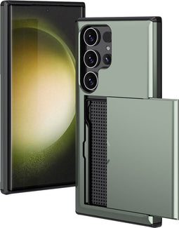 iMoshion Hoesje Geschikt voor Samsung Galaxy S24 Ultra Hoesje - Ruimte voor 2 pasjes - iMoshion Backcover met pasjeshouder - Donkergroen