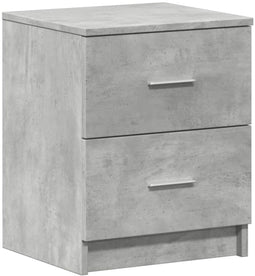 vidaXL - Nachtkastje - met - 2 - lades - 40x36x50 - cm - betongrijs