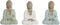 Decoratieve figuren Home ESPRIT Wit Groen Turkoois Boeddha Orientaals 14 x 10,5 x 18,5 cm (3 Stuks)