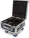 HQ-Power Flightcase met 6 led-vloerspots, 4 x 12 W RGBAW+UV led, oplaadbare batterij, geschikt voor podia, evenementen en als trussverlichting