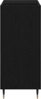 vidaXL - Recordkast - Zwart - Eiken - 84,5x38x89 - cm - Gelaagd - Hout