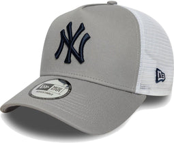 New Era - New York Yankees MLB Side Patch Grey 9FORTY A-Frame Trucker Adjustable Cap