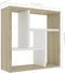 vidaXL - Wandschap - 45,1x16x45,1 - cm - bewerkt - hout - wit - en - sonoma - eikenkleur