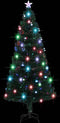 vidaXL - Kerstboom - met - LED - en - standaard - 180 - cm - glasvezel
