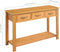 vidaXL - Wandtafel - 110x35x75 - cm - massief - eikenhout
