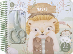 Little Dutch Safari Jim - knutselboek - maskers maken - kindveilige schaar - creatief speelgoed vanaf 3 jaar
