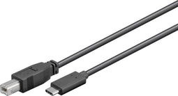 Goobay 67985 - USB C naar USB B kabel - 1 meter - Zwart