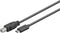 Goobay 67985 - USB C naar USB B kabel - 1 meter - Zwart