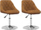 vidaXL - Eetkamerstoelen - draaibaar - 2 - st - fluweel - bruin