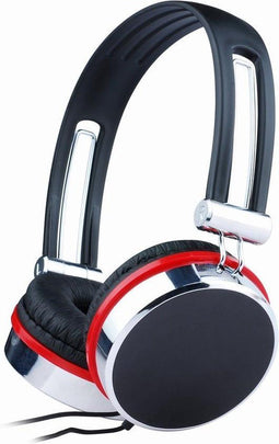 Gembird MHS-903 - Draadkoptelefoon met microfoon - Ingebouwde volumeregelaar - Rood Zilver Zwart