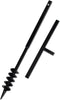 vidaXL - Grondboor - met - handvat - en - schroefkop - (dubbele - schroef) - 80 - mm - (zwart)