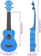 vidaXL - Ukuleleset - met - tas - voor - kinderen - sopraan - 21'' - blauw