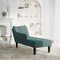 vidaXL - Chaise - longue - met - rechterarmleuning - fluweel - donkergroen