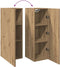 vidaXL - Tv-meubelen - 2 - st - 30,5x30x90 - cm - bewerkt - hout - artisanaal - eiken
