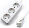 Ewent EW3958 - Stekkerdoos 3x Geaard 3680W - Wit (3 stuks)