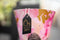 TS Collection - Vaas Polly pink - 27x42 - Metaal & Epoxy - Exclusieve woonitems voor binnen - Handgemaakt - Unieke print - Designed by Lammie