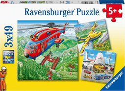 Ravensburger Vliegtuigen - Puzzel 3x 49 stukjes - Multicolor