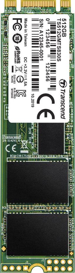 Transcend 830S - M.2 SSD 512GB - SATA III 6Gb/s - 560MB/s leessnelheid