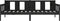 vidaXL - Slaapbank - massief - grenenhout - zwart - 90x200 - cm