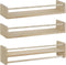 Woltu Set van 3 Montessori boekenplanken voor aan de Muur - 60 x 14 x 15 cm - Massief Grenenhout -