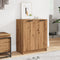 vidaXL - Schoenenkast - 59x35x70 - cm - bewerkt - hout - artisanaal - eikenkleurig