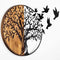 Woondecoratie - Decoratief Houten Wandaccessoire - Zwart Walnoot - Afmetingen 92x3x71cm