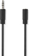 Nedis CAGP22050BK100 - Stereo audiokabel 3,5 mm - 1 m - Zwart