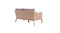 LARISSA LOUNGE SET – NATURAL WIT/BRUIN/ ACACIA LICHT TEAK LOOK / ROYAL TAUPE