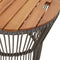 vidaXL Tuinbijzettafels 2 st met houten blad poly rattan grijs
