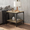 vidaXL - Salontafel - 40x40x40 - cm - bewerkt - hout - sonoma - eikenkleurig