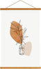 Houten Posterhanger met Magneet Bevestiging 21 cm Teak