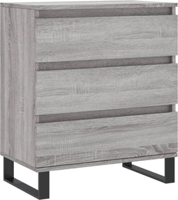 vidaXL - Dressoir - 60x35x70 - cm - bewerkt - hout - grijs - sonoma - eikenkleurig