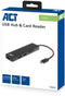 ACT AC6405 - USB-C Hub met 3x USB-A en Cardreader - Zwart