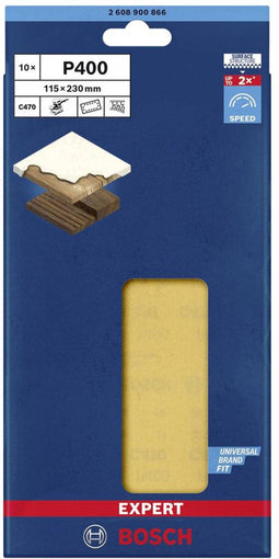 Bosch Accessories EXPERT C470 2608900866 Oscillerend schuurpapier Geperforeerd (l x b) 230 mm x 115 mm 10 stuk(s)