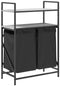vidaXL - Wasmand - 2 - vakken - met - planken - grijs - sonoma - eiken