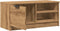 vidaXL - Tv-meubel - 80x35x36,5 - cm - bewerkt - hout - artisanaal - eikenkleur