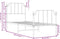 vidaXL - Bedframe - met - hoofd- - en - voeteneinde metaal - wit - 80x200 - cm