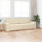vidaXL - Vloersofa - Bed - 2-in-1 - Crème - 245x150x60.5 - cm - Stof