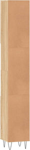 vidaXL - Badkamerkast - 30x30x190 - cm - bewerkt - hout - sonoma - eikenkleurig