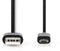 Nedis USB-Kabel - USB 2.0 - USB-A Male naar USB Micro-B Male - 3 m - Zwart