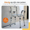 Goliving Verstelbare Douchestoel - Afneembare Arm- en Rugleuning - Antislip Zitting - Wit
