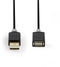 Nedis CCBW60010AT20 - USB A Kabel - 200 cm - Grijs