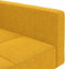 vidaXL - Slaapbank - 2-zits - met - 2 - kussens - stof - geel